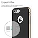iPhone 7 Plus (5.5 inch) Case, ROCK MOOST [Royce Series] Dual Layer Thin & Slim Shockproof Case for iPhone 7 Plus [Black / Champagne Gold]