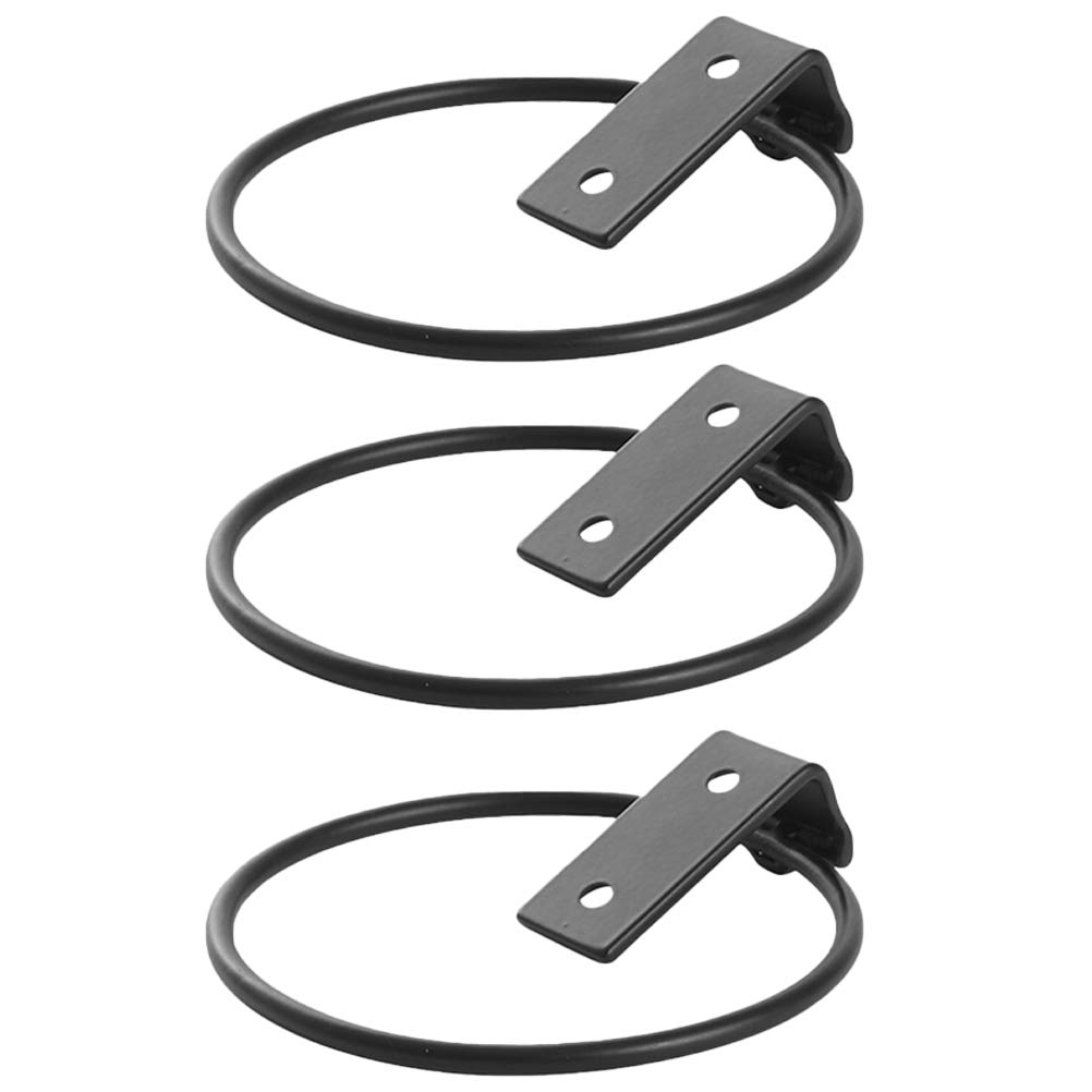 Cabilock Wall Mounted Flower Pot Tray Metal Plant Holder Bracket Set 3 Rings 6.9 Inch for Indoor Outdoor Balcony Garden Storage