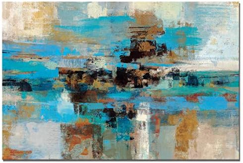Maison Artwork Unframed Modern Gold Dance Stars Abstract Canvas Painting Wall Decoration HD Waterproof Canvas Prints Landscape Wall Art For Living Room (BO026, 40x60cm)