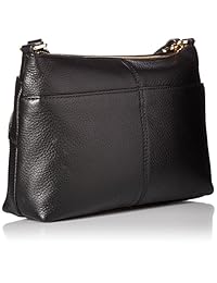 Bandolera de cuero con guijarros y cremallera superior Calvin Klein