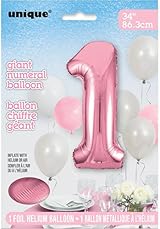 Unique Lovely Pink Number 1 Foil Balloon 86cm Large Party Decor view 2
