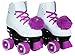 Epic Skates Princess Quad Roller Skates, White/Purple, 3, Purple Princess Quad Skates, Youth 3