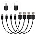 InkoTimes Short Micro USB Cable 8 Inch USB 2.0 A-Male to Micro B Charge and Sync Cable (4 Pack) (Black)
