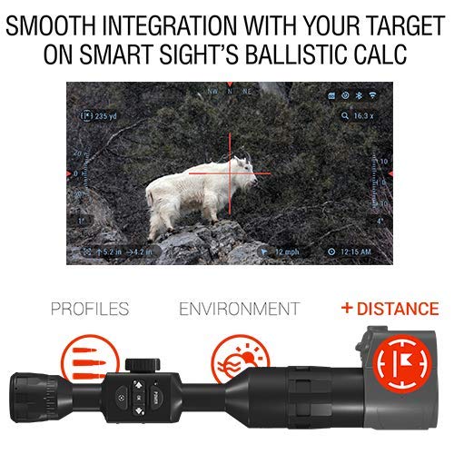 image for ATN Auxiliary Ballistic Smart Laser Rangefinder w/Bluetooth, Device Wo
