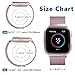 iGK Milanese Replacement Bands Compatible for Fitbit Versa/Versa Lite Edition, Stainless Steel Milanese Loop Metal Mesh Bracelet Unique Magnet Lock Wristbands Rosepink Small