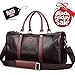 Moiré Forlenza Weekend Genuine Leather Luxury Mens Travel Duffel Bag Fits 17