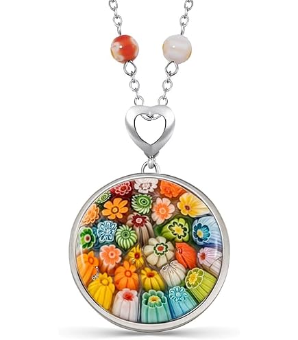 Amazon.com: Glass Of Venice Murano Glass Millefiori Pendant Tree