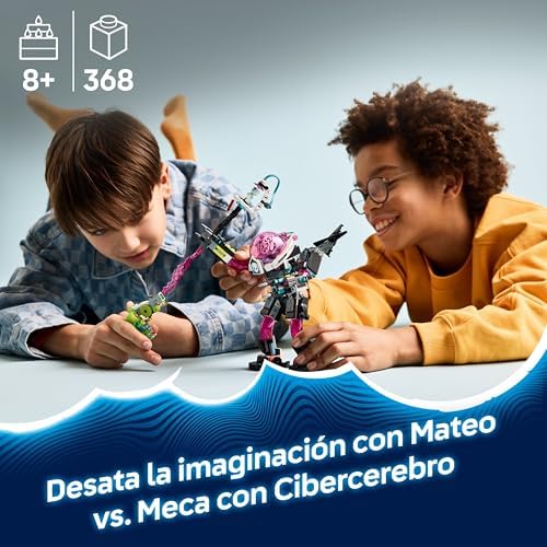 DREAMZzz 2-em-1 Matthew vs. Mecha com Cibercérebro - Robô de brinquedo modular conversível em figura de escorpião - Minifiguras e Sonhos - Presente para rapazes e raparigas 8+ anos 71495
