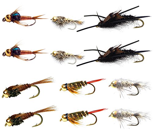 Go-to-Trout-Fly-Fishing-Nymph-Assortment-12-Flies Go-to-Trout-Fly-Fishing-Nymph-Assortment-12-Flies
