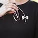 Magcessory Ribbon Bow Magnetic Eyeglass Holder Brooch, Scarf Holder Magnet, Cardigan Closure, Pewter