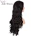 Life Diaries 250%Density Glueless Synthetic Lace Front Wig Fashion Long Natural Wave 10%Human Hair+90%Heat Resistant Fiber Glueless Lace Front Synthetic Wig For Women (26