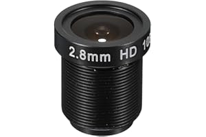 PATIKIL 2.8mm Wide Angle Prime CCTV Camera Lens, F2.5, 128° FOV, 1080P, M12 Mount, Black