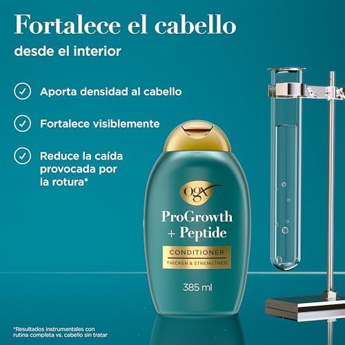 ProGrowth + Peptide Acondicionador Hidratante, Densificador, 385 ml