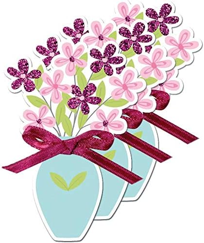 Express Yourself MIP, self Adhesive, Vase of Flowers Multi Pack Toppers, Ideal for Card Making Gift Wrapping, Scrapbooking