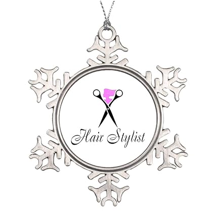 Cheyan Hair Stylist Pink Scissors Hair Funny Holiday Crafts