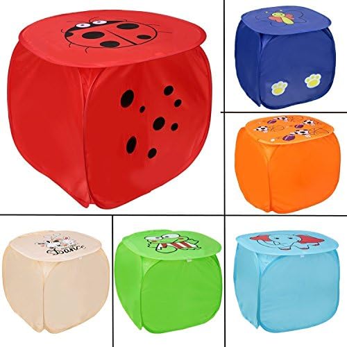 Zomaark Multipurpose Foldable Square Laundry Basket for home, cloth storage bag, - Colour and Print might vary according to availibility