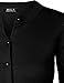 BH B.I.L.Y USA Women's Unique Button Long Sleeve Soft Knit Cardigan Sweater Black Medium