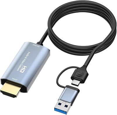Oikabio 4K HD Capture Card Type-C USB 2.0 1080P Game Computer Mobile Video