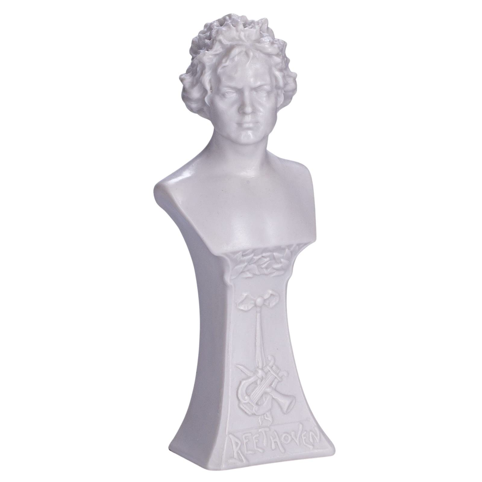 danila-souvenirs German Composer Ludwig van Beethoven Marble Bust Statue Sculpture 17,5 cm