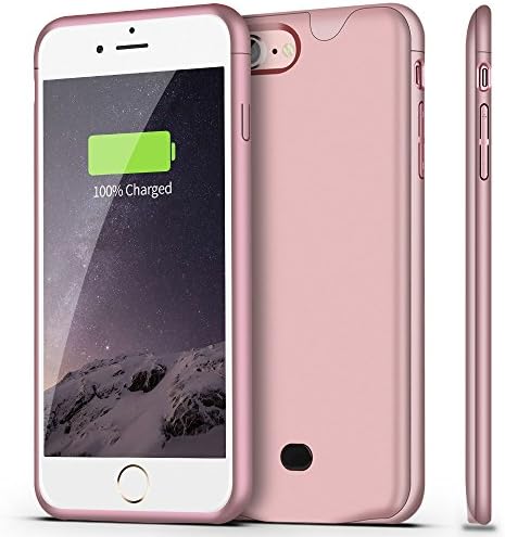 iPhone 8 / 7 Battery Case With Audio, Sgrice 2700mAH External Protective Battery Case for iPhone 7 Battery charger Case [Ultra Slim] ( Support Lightning Headphones)-Rose Gold