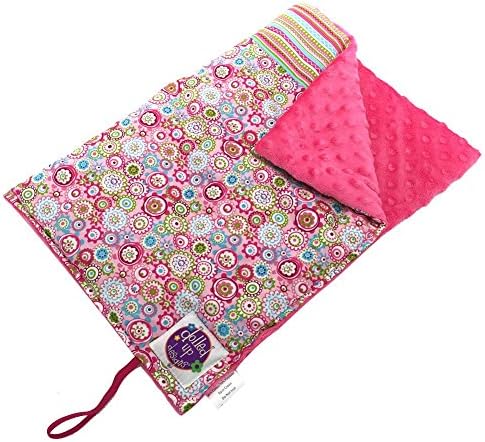 Dolled Up Designs 18" Doll Pink Floral Minky Sleeping Bag