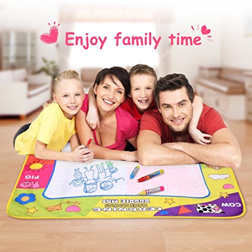 Doodle Mat Toddler Toys Large Aqua pad Magic Water Drawing Mat with 4 Doodle Pens Color for kids Learning Painting Best Educational Boys Girls Gift Size 31.5" x 23.6" - Thumbnail 2