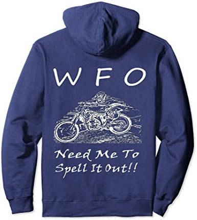 Unisex W F O Need me to spell it out!! Hoodie (Back Image) 2XL Navy