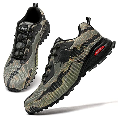 Kricely Men's Trail Running Shoes Fashion Hiking Sneakers for Men