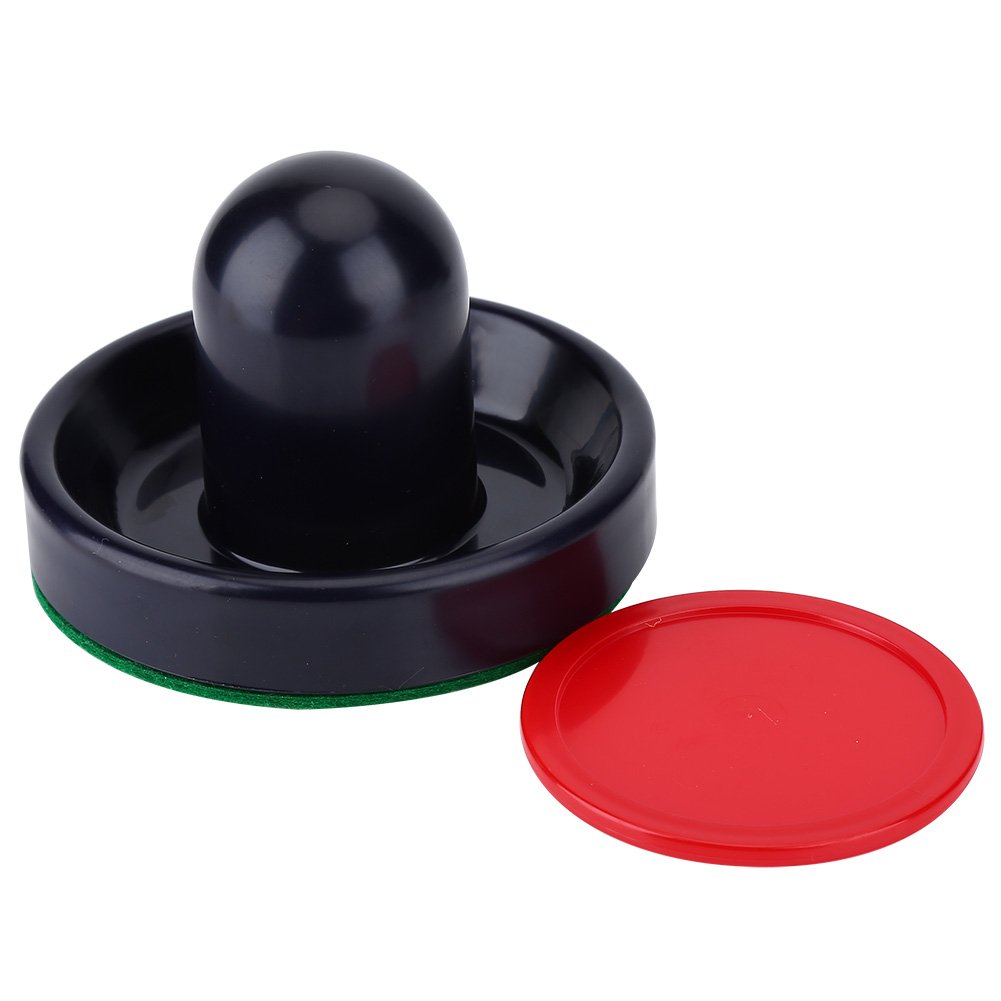 Hockey Pushers, Air Hockey Pushers Pucks Hockey Handles Ball Mallet Goalies Set of 2 and 4 Red Pucks Replacement for Tables Game