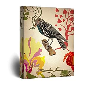 Vintage Style Brid on Flower Branch
