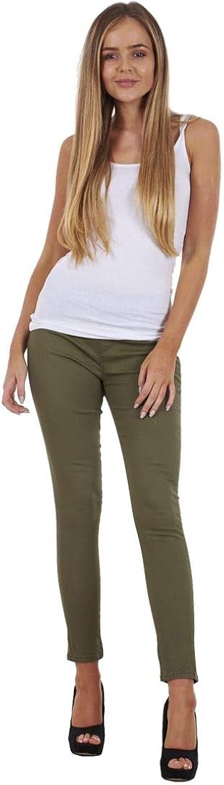 ladies pull on stretch jeans