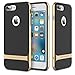 iPhone 7 Plus (5.5 inch) Case, ROCK MOOST [Royce Series] Dual Layer Thin & Slim Shockproof Case for iPhone 7 Plus [Black / Champagne Gold]