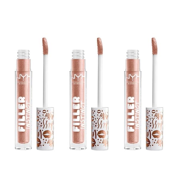 3 X NYX PROFESSIONAL MAKEUP FILLER INSTINCT PLUMPING LIPGLOSS 2.5ML – 02 BRUNCH DRUNK