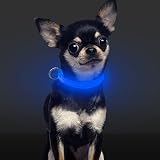 YFbrite Light Up Dog Collar Rechargeable LED Adjustable Blue XS view 8