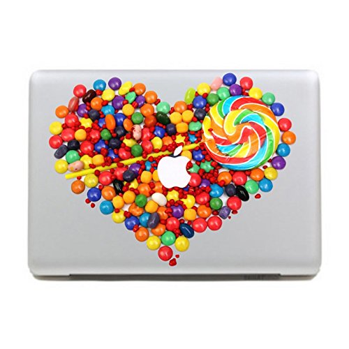Echohc-Sweet Love Heart Lollipop-creative Vinyl Cartoon Partial Skin Decal Sticker for Apple Macbook Pro / Air 13 Inch Laptop