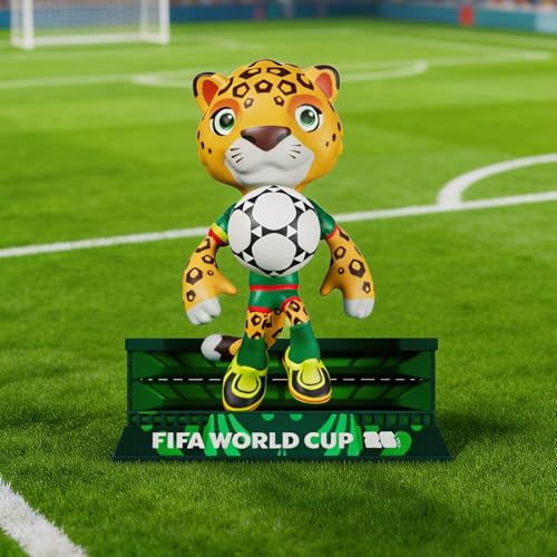 Sanyetral FIFA World Cup 2026 3-Piece Mascot Figurines, Multicoloured, Includes Clutch, Zayu, Maple, Court-A Game (6 cm)