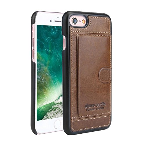 Capa Iphone 7/8 100% Original Pierre Cardin Couro Carteira Marrom
