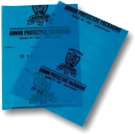 Armor Protective Packaging PVCIBAG4MB0810 VCI Poly Bag Prevents Rust, Corrosion on Ferrous and Non-Ferrous Metal, 4 Mil, 8" X 10" (Pack of 1000)