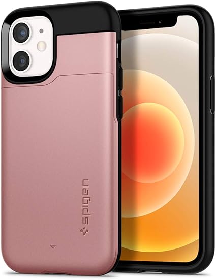Amazon Co Jp Spigen Iphone12 Mini ケース 5 4インチ 対応 収納ケース 耐衝撃 Mil規格 落下防止 Ic カード 収納 ポケット パスケース アイフォン12ミニケース カバースリム アーマー Cs Acs ローズ ゴールド 家電 カメラ
