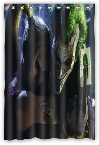 Custom Fashion Design Suicide Squad Joker Harley Quinn Shower Curtain Home Decoration Mildew Waterproof Polyester Fabric Bathroom Shower Curtain 48" x 72" Inch