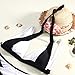 Women Cross Colorblock Padded Push up Halter Bikini Swimsuit (M)