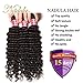 Nadula Brazilian Deep Wave 3 Bundles With Closure 8A 100% Unprocessed Brazilian Remy Virgin Human Hair Bundles Weave Natural Color (18 with 20+22+24)