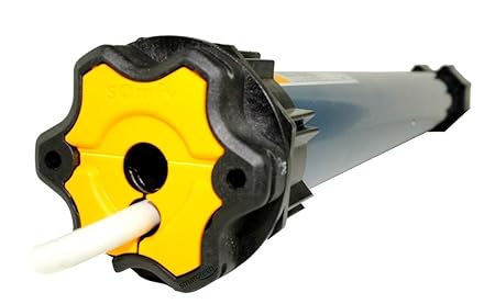 Somfy Smart Home Funk Rolladenmotor Oximo 50 io inkl. Einbruchschutz durch 3 Hochschiebesicherungen, Motorlager, Anschlusskab