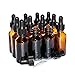 (12 Pack) 1 oz. Amber Boston Round with Black Glass Dropper