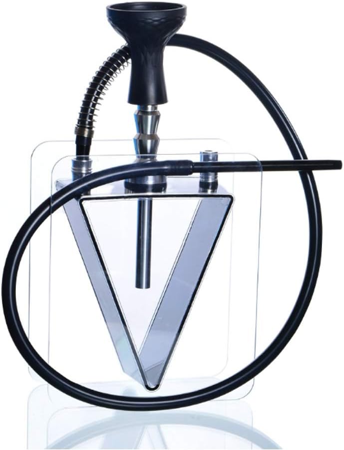 Amazon Com Ssolereit Pipe With 1 Hose Acrylic Hookah Finished Set Triangle Pot Hookah Water Bong Shisha Bowl Smoke Box Set Accessories For Cigarettes And Tobacco Garden Outdoor