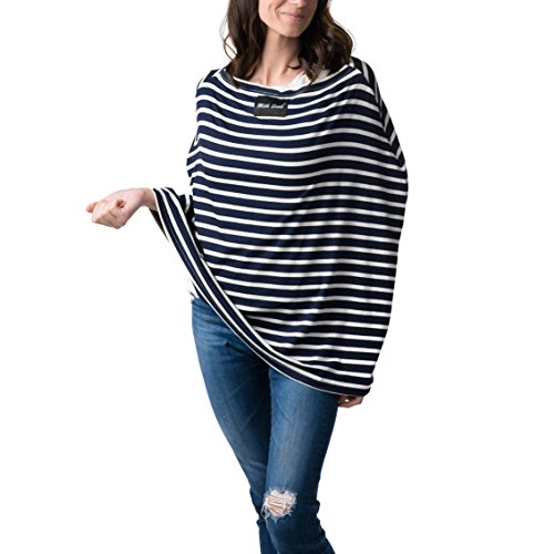 AS SEEN ON Shark Tank The Original Milk Snob Infant Car Seat Cover and Nursing Cover Multi-Use 360Â° Coverage Breathable Stretchy"Marine"