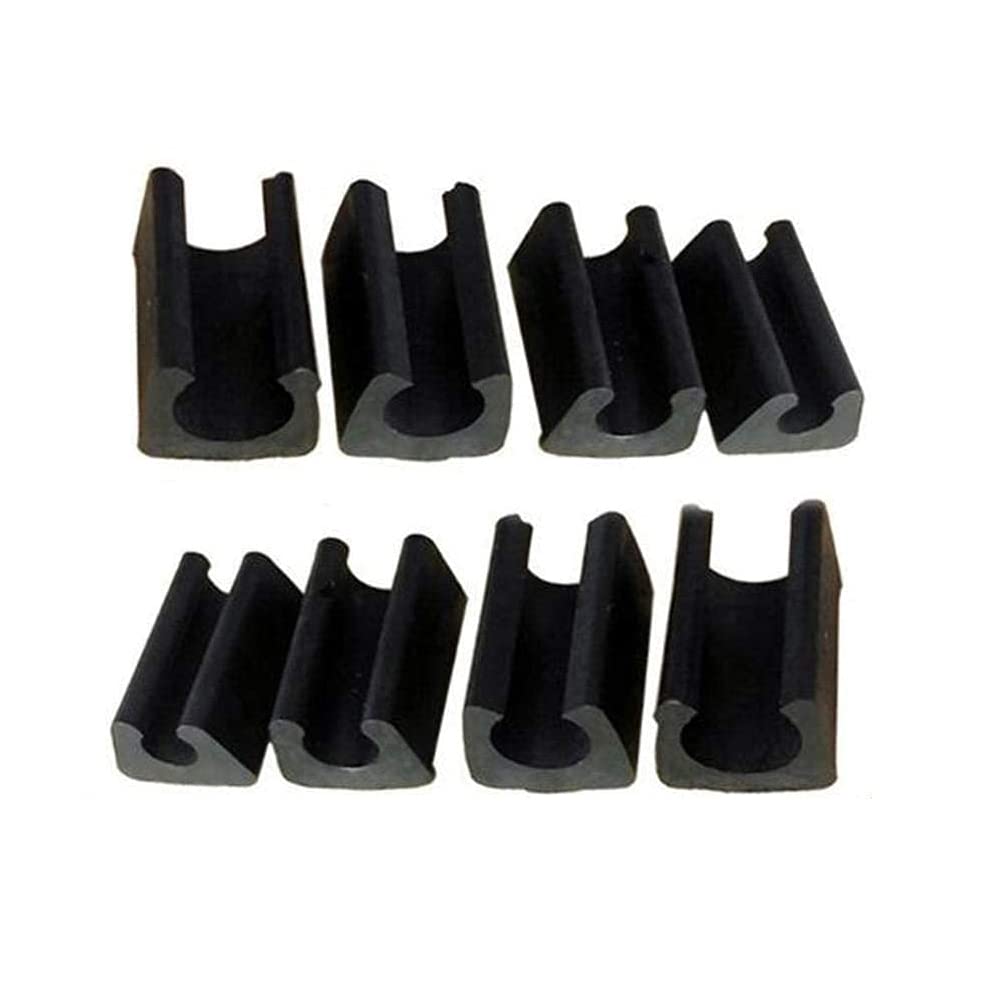 24 Pcs Chair Leg Caps U-Shaped Tube Sleeve Tube Clamp Floor Protectors Plastic for Foot Covers on Most Furniture (Black)