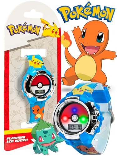 Accutime Kids Pokemon Digital LCD Quartz Watch for Boys, Girls, and Adults All Ages