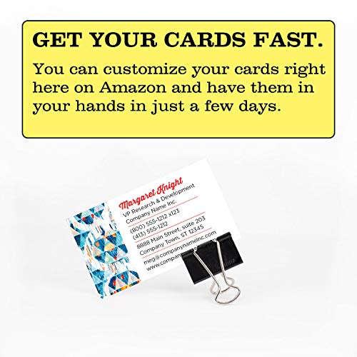 Buttonsmith Custom Premium Printed Business Cards - 3.5"x2" - Quantity 500 - Double-Sided, 110 lb Smooth Touch - Ikat - Made in The USA - Thumbnail 4