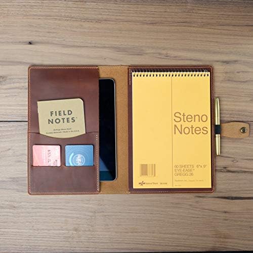 Leather Journal Steno Pad Cover 6x9 / American Full Grain Leather